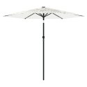 PARASOL OGRODOWY NA STALOWYM SŁUPKU BIAŁY 223X223X213CM