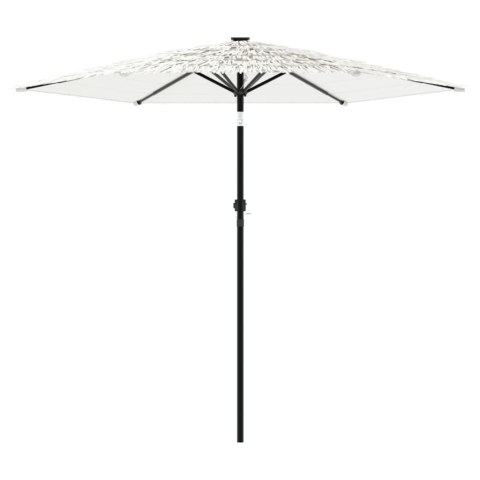 PARASOL OGRODOWY NA STALOWYM SŁUPKU BIAŁY 223X223X213CM