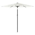 PARASOL OGRODOWY NA STALOWYM SŁUPKU BIAŁY 223X223X213CM