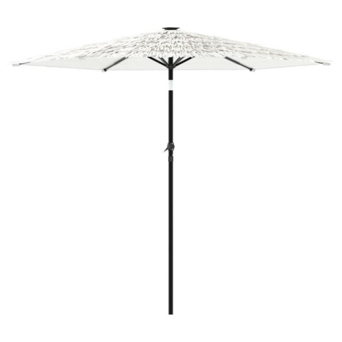 PARASOL OGRODOWY NA STALOWYM SŁUPKU BIAŁY 223X223X213CM