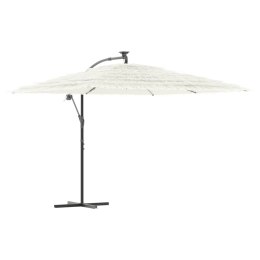PARASOL OGRODOWY NA STALOWYM SŁUPKU BIAŁY 290X290X238CM