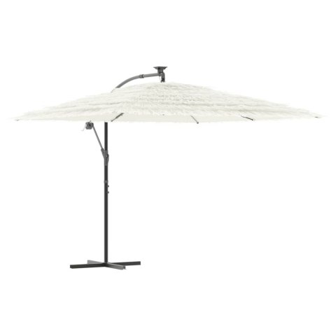PARASOL OGRODOWY NA STALOWYM SŁUPKU BIAŁY 290X290X238CM