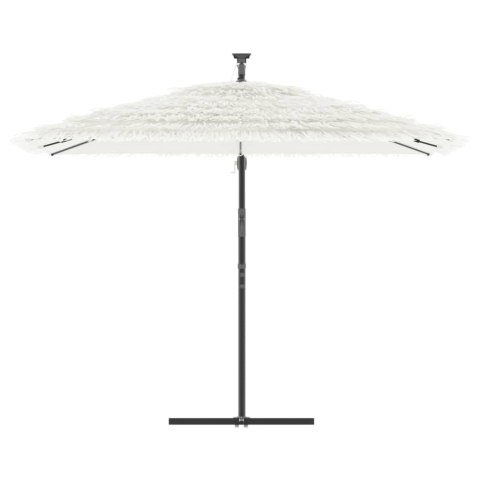 PARASOL OGRODOWY NA STALOWYM SŁUPKU BIAŁY 290X290X238CM