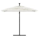 PARASOL OGRODOWY NA STALOWYM SŁUPKU BIAŁY 269X269X235CM