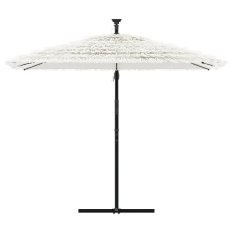 PARASOL OGRODOWY NA STALOWYM SŁUPKU BIAŁY 269X269X235CM