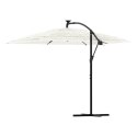PARASOL OGRODOWY NA STALOWYM SŁUPKU BIAŁY 269X269X235CM