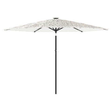 PARASOL OGRODOWY NA STALOWYM SŁUPKU BIAŁY 288X288X225CM