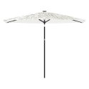 PARASOL OGRODOWY NA STALOWYM SŁUPKU BIAŁY 288X288X225CM