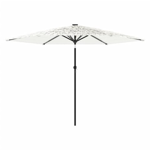 PARASOL OGRODOWY NA STALOWYM SŁUPKU BIAŁY 288X288X225CM