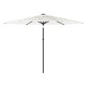 PARASOL OGRODOWY NA STALOWYM SŁUPKU BIAŁY 288X288X225CM