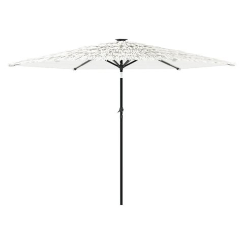 PARASOL OGRODOWY NA STALOWYM SŁUPKU BIAŁY 288X288X225CM