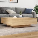 STOLIK KAWOWY Z PODŚWIETLENIEM LED DĄB SONOMA 100X100X31CM