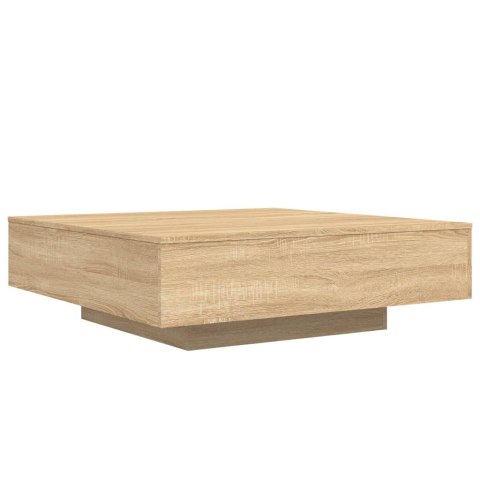 STOLIK KAWOWY Z PODŚWIETLENIEM LED DĄB SONOMA 100X100X31CM