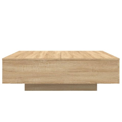 STOLIK KAWOWY Z PODŚWIETLENIEM LED DĄB SONOMA 100X100X31CM