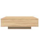 STOLIK KAWOWY Z PODŚWIETLENIEM LED DĄB SONOMA 100X100X31CM
