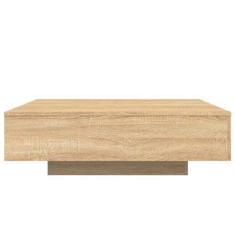 STOLIK KAWOWY Z PODŚWIETLENIEM LED DĄB SONOMA 100X100X31CM