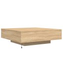 STOLIK KAWOWY Z PODŚWIETLENIEM LED DĄB SONOMA 100X100X31CM