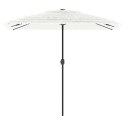 PARASOL OGRODOWY NA STALOWYM SŁUPKU BIAŁY 248X248X248CM