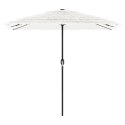 PARASOL OGRODOWY NA STALOWYM SŁUPKU BIAŁY 248X248X248CM