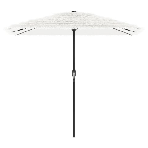 PARASOL OGRODOWY NA STALOWYM SŁUPKU BIAŁY 248X248X248CM