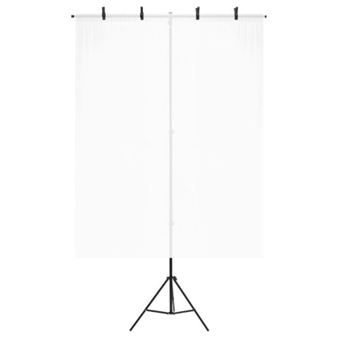 STOJAK NA TŁO T-KSZTAŁTNY CZARNY 151X60X(70-200)CM