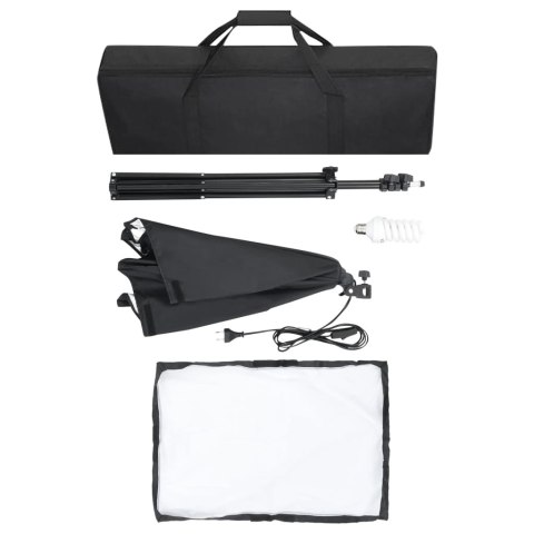 PROFESJONALNE LAMPY STUDYJNE 2 SZT. 40X60CM STALOWE CZARNE