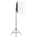 PROFESJONALNE LAMPY STUDYJNE 2 SZT. 40X60CM STALOWE CZARNE