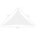 ŻAGIEL PRZECIWSŁONECZNY OGRODOWY WODOODPORNY MARKIZA TARAS TRÓJKĄT 4X4X5,8M BIAŁY