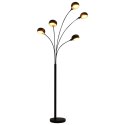 LAMPA STOJĄCA 200CM 5X E14 CZARNO-ZŁOTA