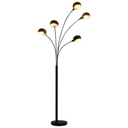 LAMPA STOJĄCA 200CM 5X E14 CZARNO-ZŁOTA