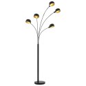 LAMPA STOJĄCA 200CM 5X E14 CZARNO-ZŁOTA