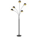 LAMPA STOJĄCA 200CM 5X E14 CZARNO-ZŁOTA