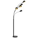 LAMPA STOJĄCA 200CM 5X E14 CZARNO-ZŁOTA