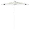 PARASOL OGRODOWY NA STALOWYM SŁUPKU BIAŁY 268X268X226CM