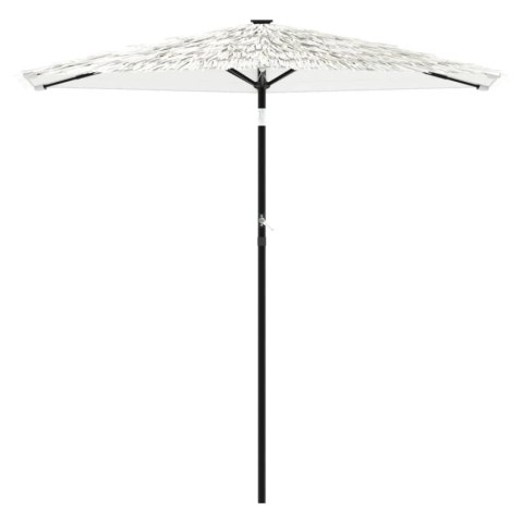 PARASOL OGRODOWY NA STALOWYM SŁUPKU BIAŁY 268X268X226CM