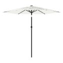 PARASOL OGRODOWY NA STALOWYM SŁUPKU BIAŁY 268X268X226CM