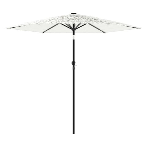 PARASOL OGRODOWY NA STALOWYM SŁUPKU BIAŁY 268X268X226CM