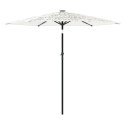PARASOL OGRODOWY NA STALOWYM SŁUPKU BIAŁY 268X268X226CM