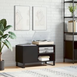 SZAFKA NA PŁYTY CZARNA 85X38X48CM