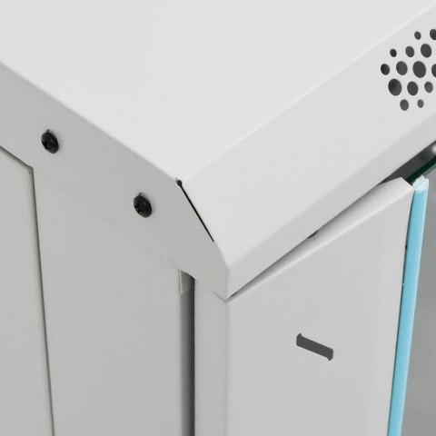 SZAFA SERWEROWA Z KÓŁKAMI 18U 19" IP20 60X60X100CM SZARA DRZWI SZKLANE