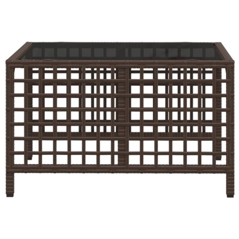 3-CZ. NAROŻNA SOFA OGRODOWA Z PODUSZKAMI BRĄZOWA POLIRATTAN