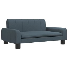 SOFA DLA DZIECI CIEMNOSZARA 70X45X30CM OBITA TKANINĄ