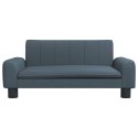 SOFA DLA DZIECI CIEMNOSZARA 70X45X30CM OBITA TKANINĄ