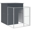 BUDA DLA PSA Z WYBIEGIEM ANTRACYTOWA 165X659X181CM STAL