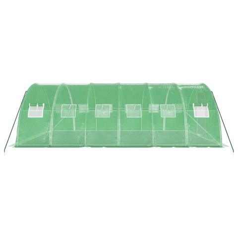 SZKLARNIA ZE STALOWĄ RAMĄ ZIELONA 24M² 6X4X2M