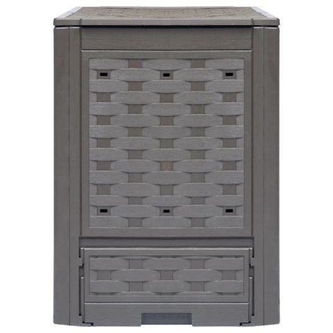 KOMPOSTOWNIKI OGRODOWE 3 SZT. BRĄZOWE 60X60X83CM 900 L