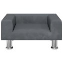 SOFA DLA DZIECI CIEMNOSZARA 50X40X26,5CM AKSAMITNA