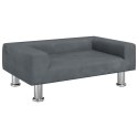 SOFA DLA DZIECI CIEMNOSZARA 70X45X26,5CM AKSAMIT