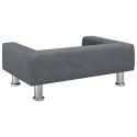 SOFA DLA DZIECI CIEMNOSZARA 70X45X26,5CM AKSAMIT