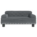 SOFA DLA DZIECI CIEMNOSZARA 70X45X30CM AKSAMIT